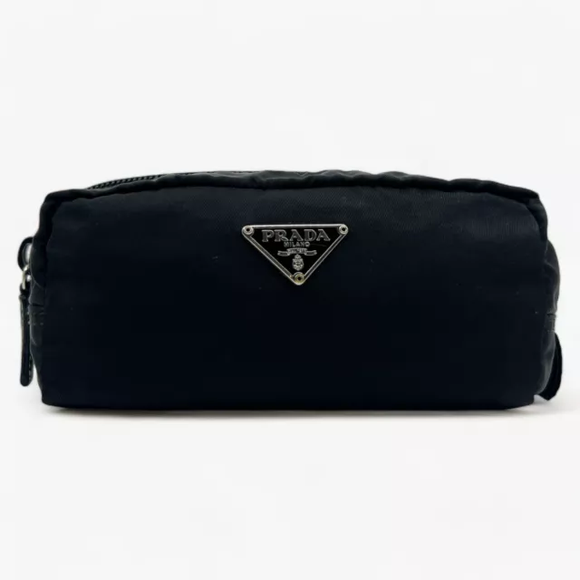 Prada Black Nylon Cosmetics Travel Pouch Bag 3