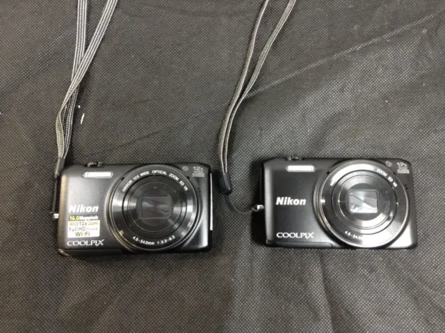 LOT OF (2) Nikon COOLPIX S6800 16.0MP Digital Camera - Black