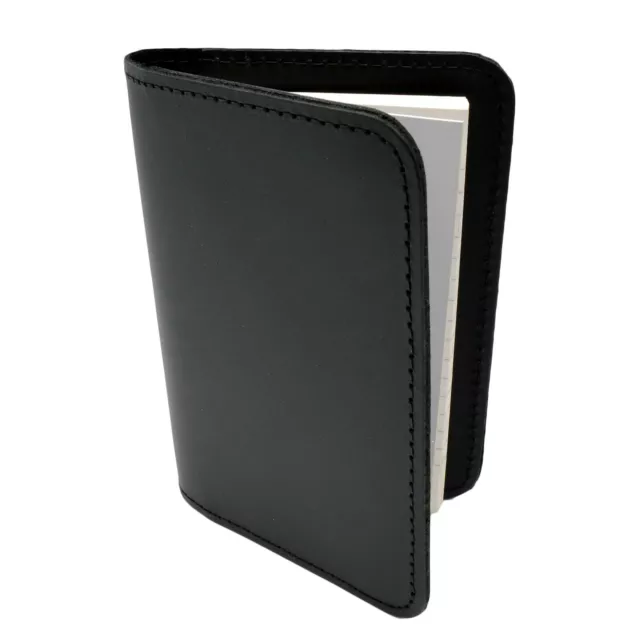 Police Leather Book Style Memo Book Cover 3x5 Pocket Notebook Note Pad Black