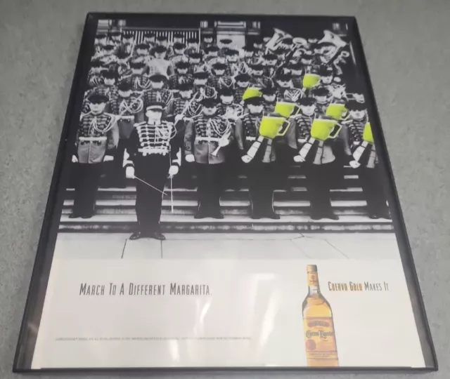 Cuervo Gold Print Ad 1990 March To A Different Margarita Framed 8.5x11