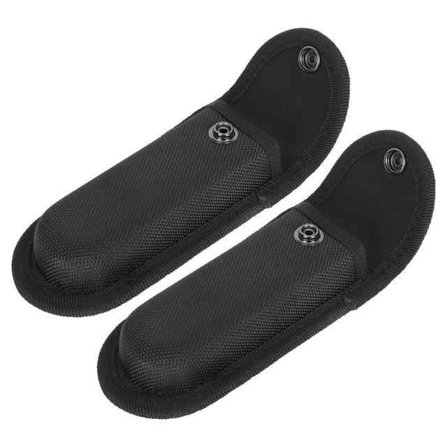 2 piezas cuchillo plegable de tela Oxford vaina cubierta decorativa soporte para herramientas manuales (negro)