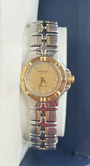 Raymond Weil Geneve Ladies Parsifal 18K Gold Steel 22mm Diamond Watch 9690 Raymond Weil Geneve Ladies Parsifal 18K Gold Steel 22mm Diamond Watch 9690