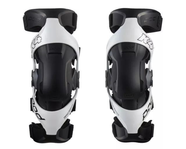New Pod K4 2.0 Knee Braces White Pair Motocross Mx Enduro Adult Guards Cheap