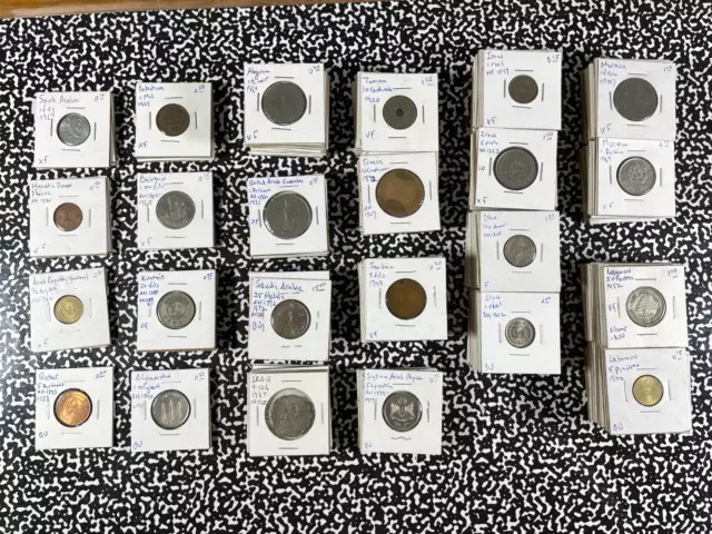 Lot Of 192x World Middle East/Arabic Coins In 2x2's Lot#DS102 Mixed Date & Grade