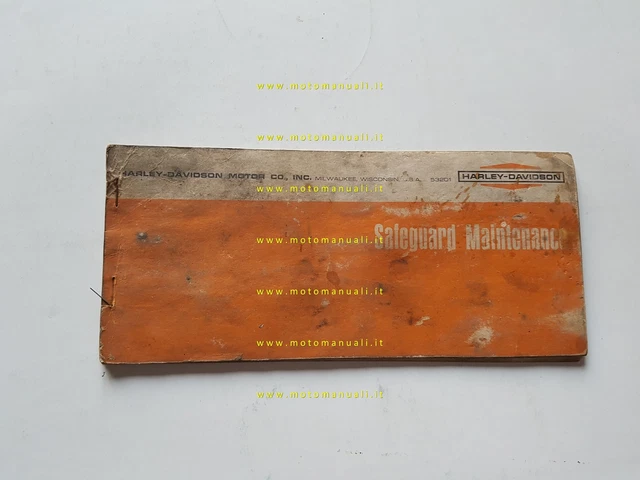 Harley-Davidson libretto garanzia 1969 tutti modelli nuovo originale