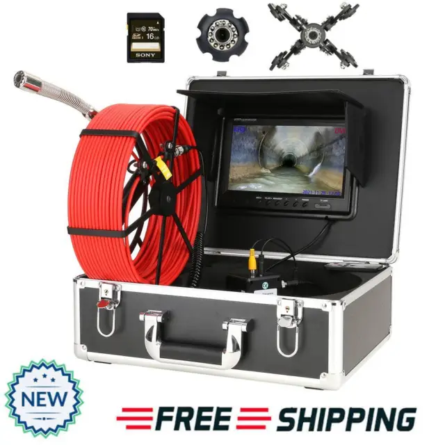 Sewer Camera HD 1080P Snake Cam with 9-inch DVR Video Pipe Inspection Equipment