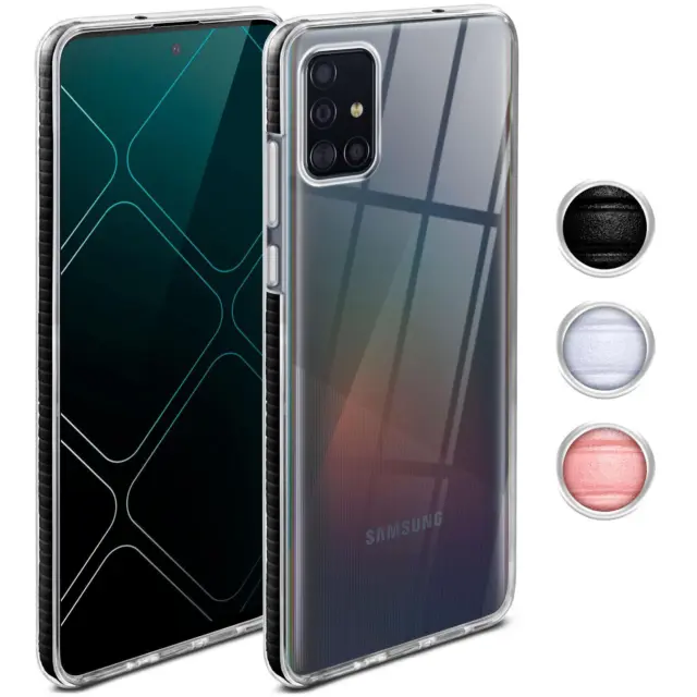 Hülle für Samsung Galaxy A51 Transparent Eckschutz Case Cover Silikon Handyhülle