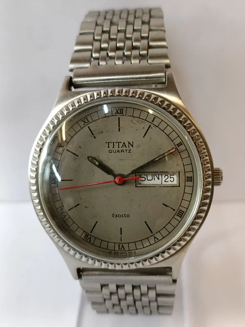 TITAN EXACTA QUARTZ Patina Gray Dial 316A-74 India Men's Working