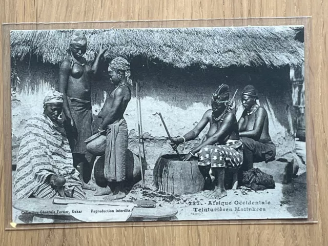 Carte Postale Ancienne Afrique Occidentale - Teinturières Malinkees - Seins Nus