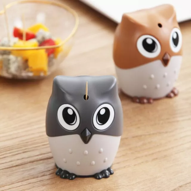 Automatically Press Owl Toothpick Holder Automatic Toothpick Dispenser