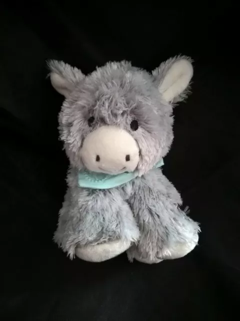Doudou Peluche Ane gris foulard bleu Regliss Les Amis 18cm Kaloo neuf sans boite