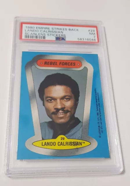 1980 Scanlens Star Wars Empire Strikes Back Sticker #29 Lando Calrissian PSA 7