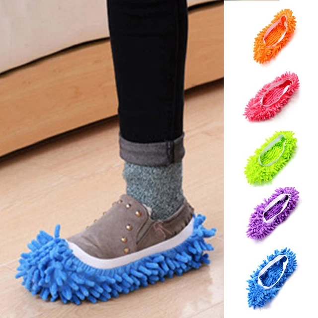 Veloce Scarpe Pantofole Spolverare Calze Antiscivolo Lucidatura Microfibra Moda