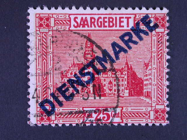 Saargebiet - Dienst Nr. 6 PF IX (Plattenfehler), gest., geprüft, Mi. 110,00 €