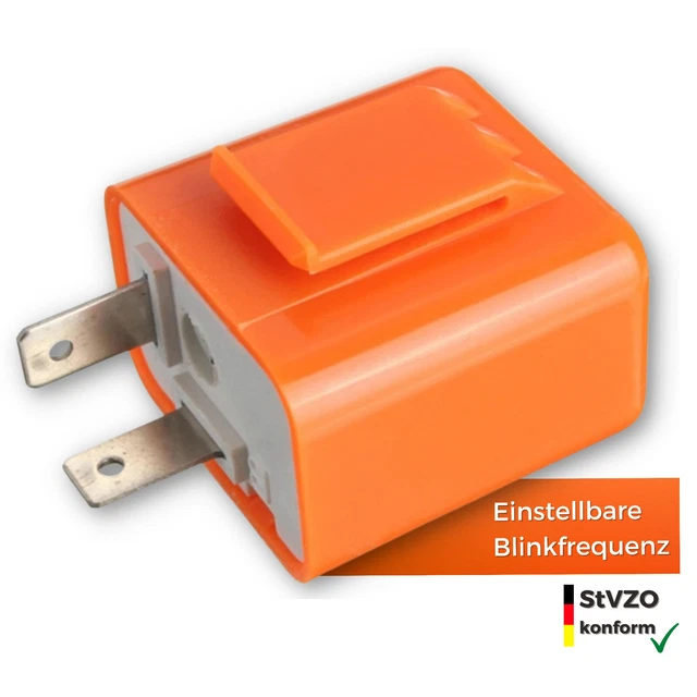 Kinstecks 2Pin Blinkrelais 12V - LED Blinker Relais Für Motorrad