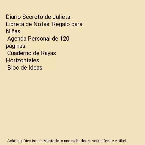 Diario Secreto de Julieta - Libreta de Notas: Regalo para Niñas | Agenda Person