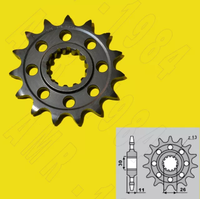 Ritzel Perforiert PBR Stahl Zähne 15 Yamaha YZF R1 - FZ9 - TDM 900 Mod. 520 579M