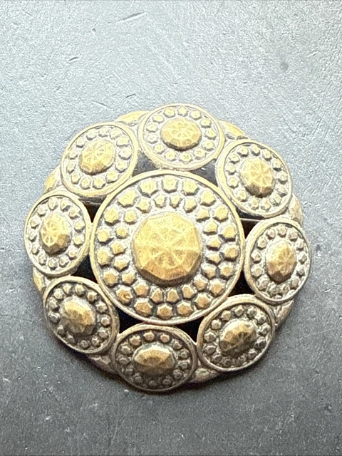 Broche Art Déco - Laiton Martelé Et Spirales De Cuivre, Style Jean Augis, Occasion
