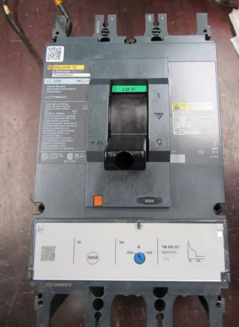 Square D Llf37060D33 600Amp, 3P, 600V, Power Pact Circuit Breaker