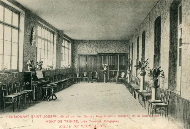 BELGIQUE MONT SAINT AUBERT Pensionnat St Joseph Château Goudinière Récréation