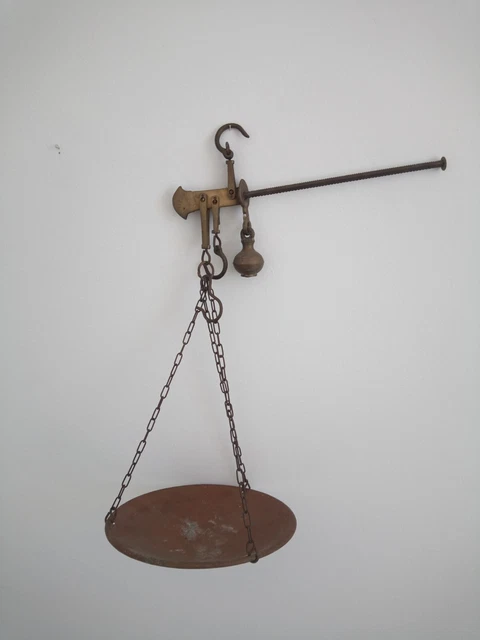 Bilancia stadera in ottone e ferro