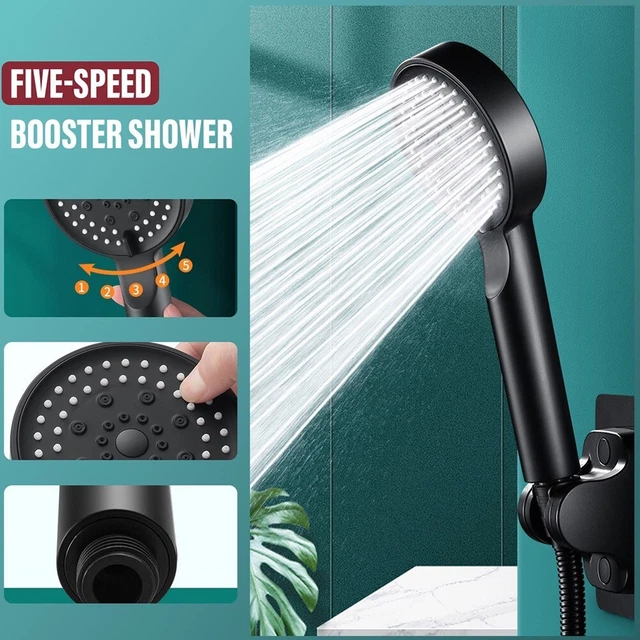 Shower Head Handheld 5 Modes High-Pressure Adjustable Showerhead Top Spray Bath