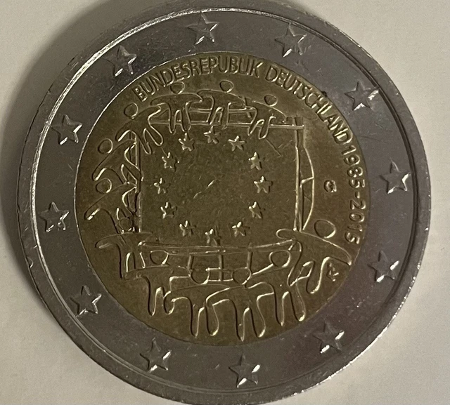 30 Jahre Mauerfall 2 Euro Fehlprägung 2 EURO MÜNZE 30 Jahre Europaflagge Fehlprägung BRD 1985-2015