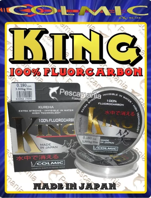 Fluorcarbon 100% Made in Japan Colmic KING ø0,10->ø0,25