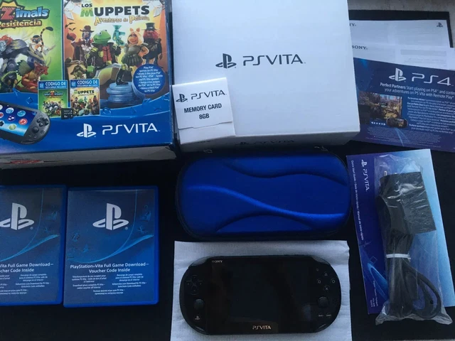 Playstation Vita 2016 Wifi En Caja Y Completa - Estado Muy Bueno - Con Funda