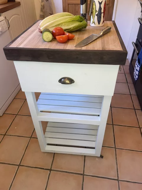 Bespoke Butchers Block Island - Reclaimed Aged Oak.