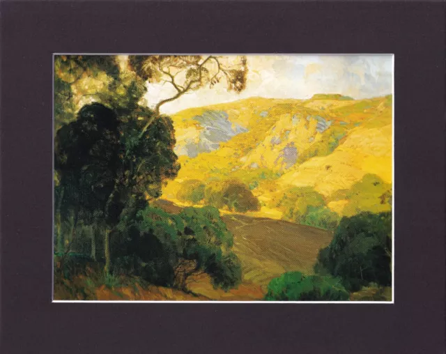 8X10 Matted Print Art Painting Picture: Hanson Puthuff, Approaching Twilight