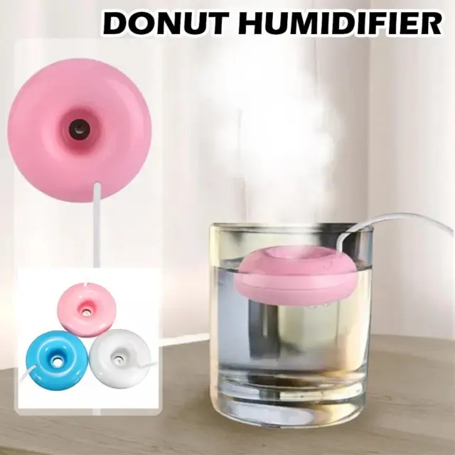 Mini USB Donut Humidifier Float Ultrasonic Mist Makers Home Aroma Diffuser Z5N4