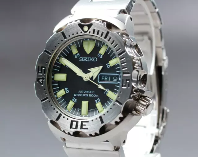 【EXC+5】 Seiko Black Monster 7S26-0350 SKX779 Automatic Men's Watch Diver JAPAN