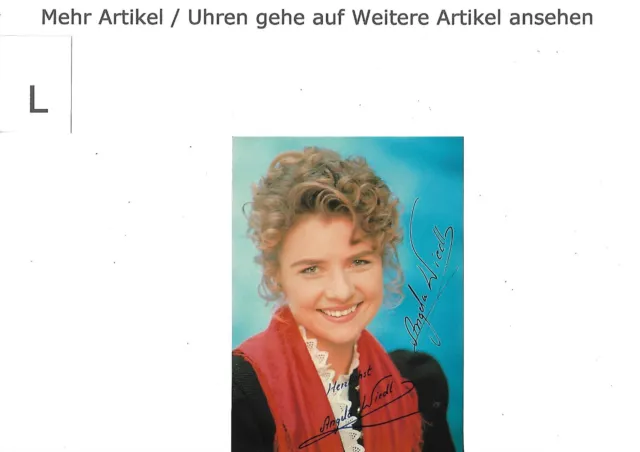 Autogrammkarte Handsignierte - Angela Wiedl - TV / Radio mehr Siehe Bild