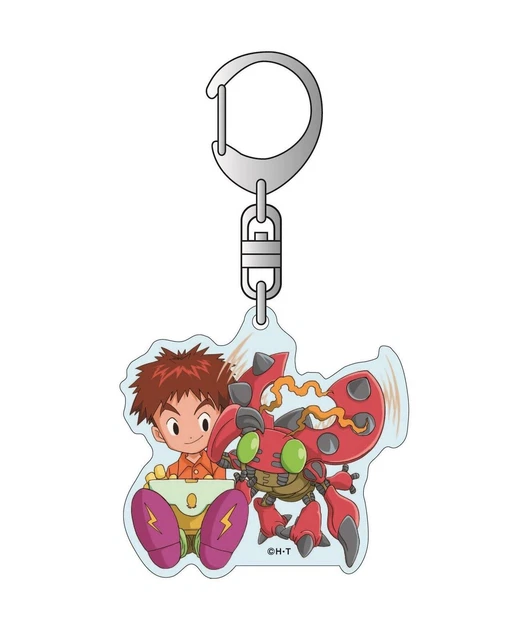 Digimon Portachiavi Tentomon E Izzy In Plastica Dura Clip Bag 4 Cm Anime Manga