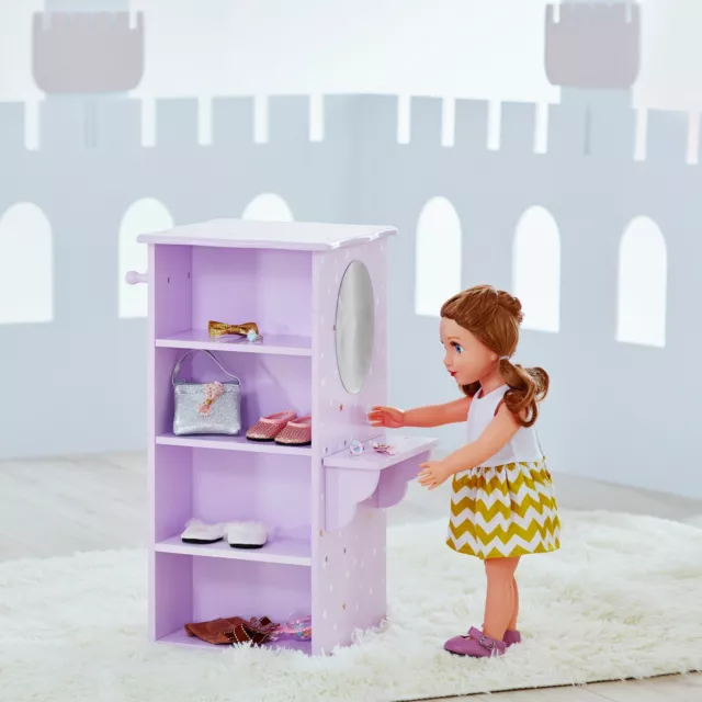 Olivia's Little World - Twinkle Stars Princess Doll Dresser with 3 hangers New