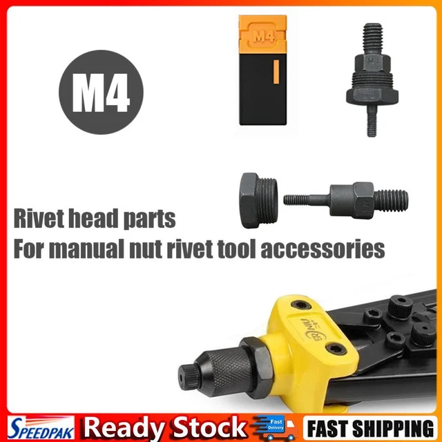 Rivets Nuts Insert Flat Head Threaded for Hand Riveter Gun Tools (M4) Hot