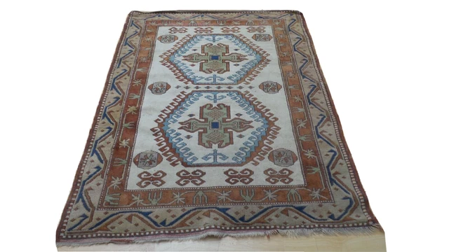 ANTIQUE  CARPET RUGS HAND MADE Oriental Persain Turkish  5ft 4" x 3ft 11"
