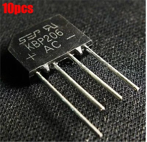 Pont Redresseur Diode KBP206 KBP210 KBP307 KBP310 – 2A/3A 600V-1000V – Neuf