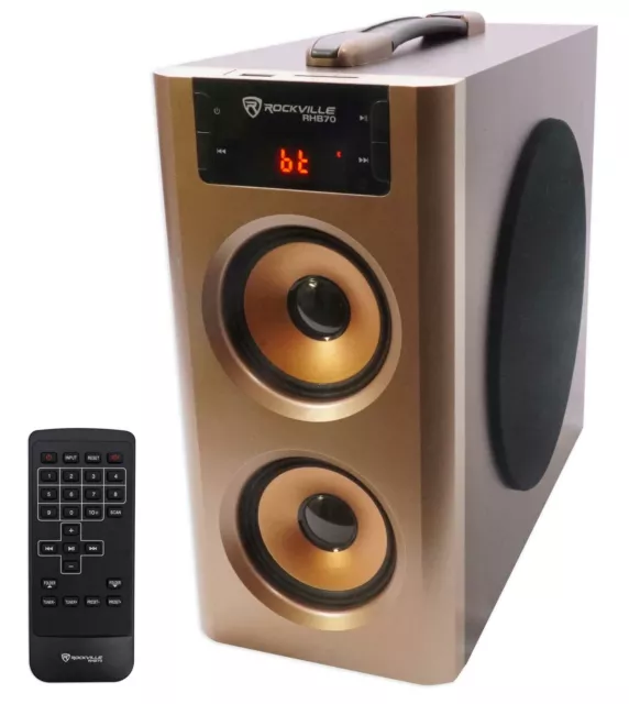 Sistema de altavoces compacto de cine en casa Rockville RHB70 con Bluetooth/USB/FM