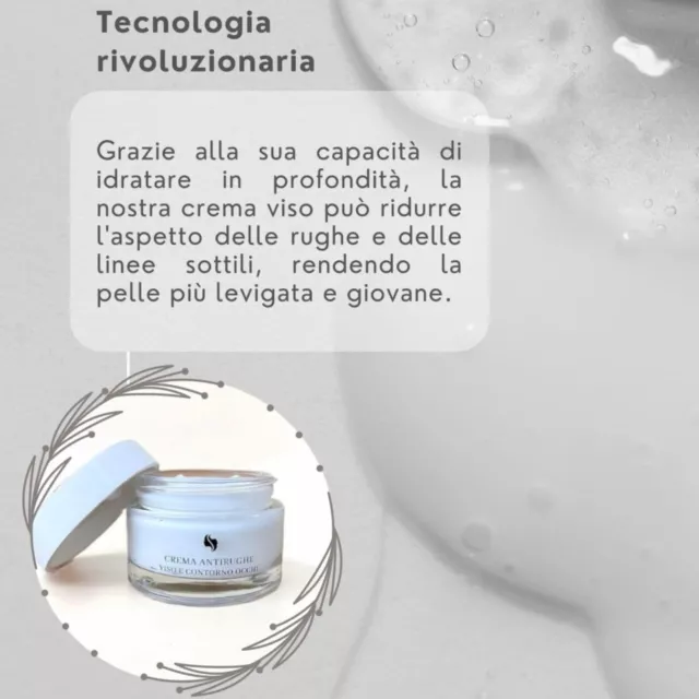 Crema antirughe antiage  per viso, Bava di lumaca e acido ialuronico 3