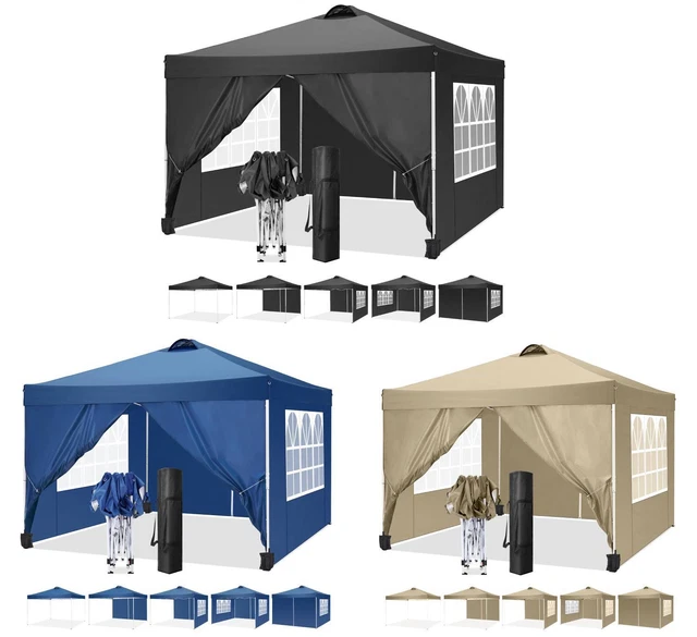 Falt Pavillon 3x3m & 3x6m WASSERDICHT Pavillion Gartenzelt Dachmaß UV-Schutz 50+