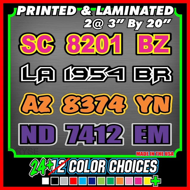 Custom Boat Pwc Registration Number Decals Stickers vrogue.co