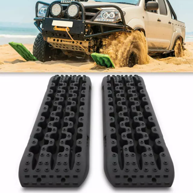 2 Stk Sandbleche Tracks Berge Board Offroad Traktionshilfe Anfahrhilfe  Schwarz