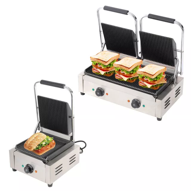 Commercial Panini Press Sandwich Toastie Maker Toaster Electric Catering Grills