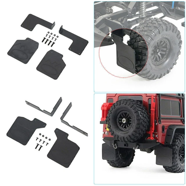 Front Rear Rubber Fender Mud Flaps For 1/10 Traxxas TRX4 Defender RC Crawler Car