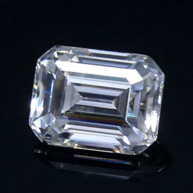 Stupefacente! 1.60 KT Di De Colore VVS Taglio Eccellente Diamante Bianco 8x6 MM