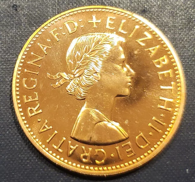 ** Great Britain ** 1970 Penny **  Elizabeth II ** Gem Proof