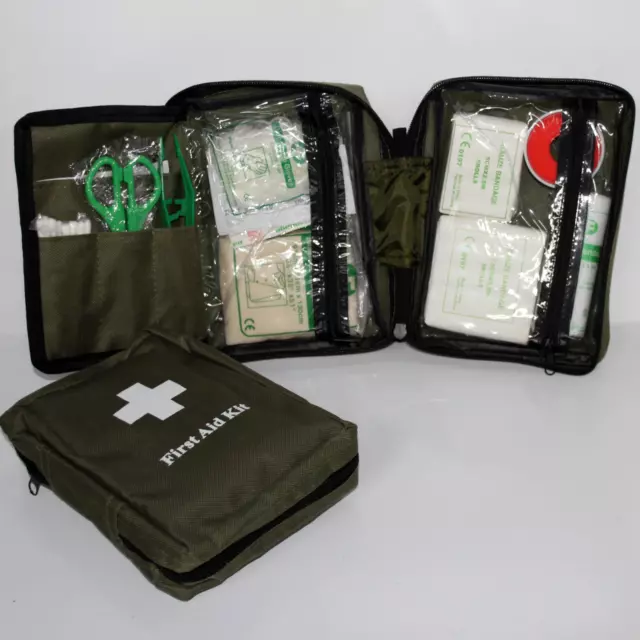 kit militar sanitario first aid  de con diversos utiles bolsa de nylon