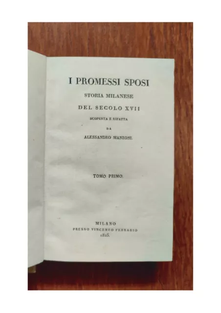 Alessandro Manzoni  - I Promessi Sposi - 1827